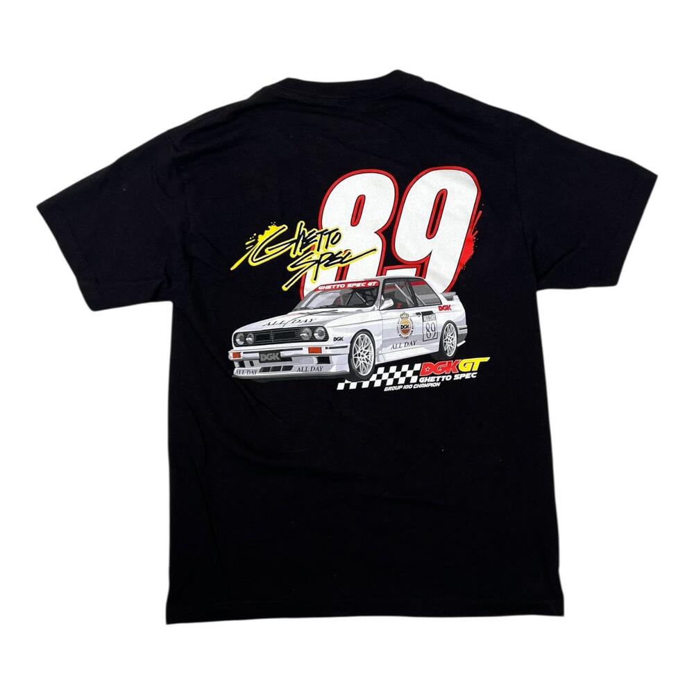 DGK Ghetto Spec 89 T-Shirt Mens M Black Race Car Graphic Bimmer Racing